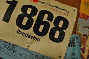 Personalized Richmond Marathon bib